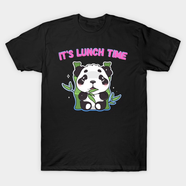 Panda eating bamboo T-Shirt by SharpArtShop